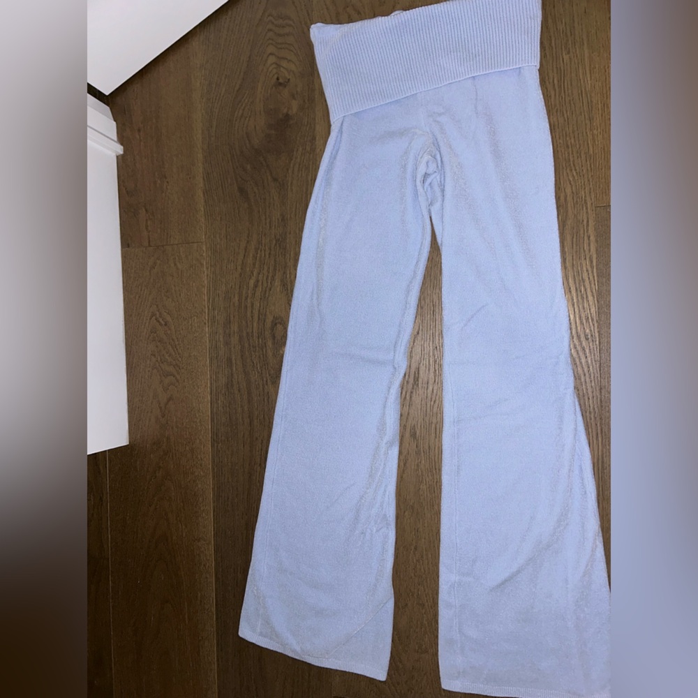 Light Blue Wide-Leg Pants